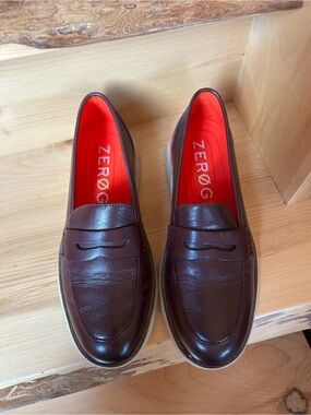 NWOT Cole Haan Zerogrand Penny Loafers in Pinot Leather Sz 6.5
